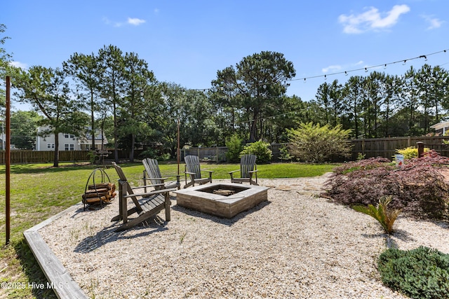 157 Heritage Way, Hampstead, NC 28443 - view of yard with a fire pit
