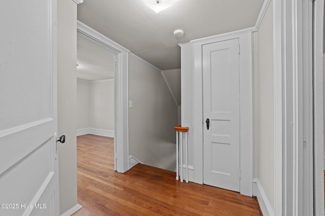 410 Craven St, Bath, NC 27808 - corridor with light wood-type flooring and an upstairs landing