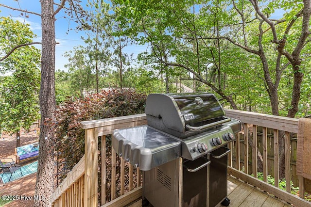 2 Beryl Cir, Pinehurst, NC 28374 - wooden terrace featuring area for grilling