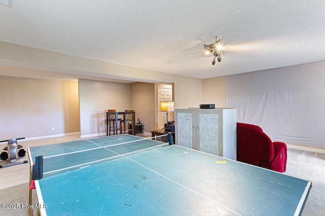 2 Beryl Cir, Pinehurst, NC 28374 - game room featuring carpet floors, baseboards, and a textured ceiling