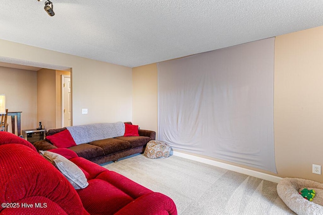2 Beryl Cir, Pinehurst, NC 28374 - living area with carpet, baseboards, and a textured ceiling