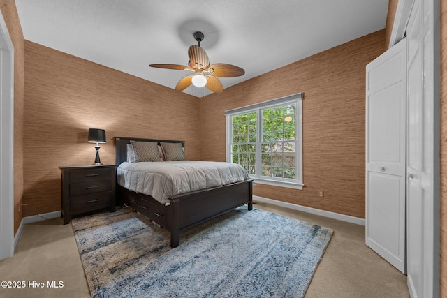 3 Merion Cir, Pinehurst, NC 28374 - bedroom featuring baseboards, carpet floors, and ceiling fan