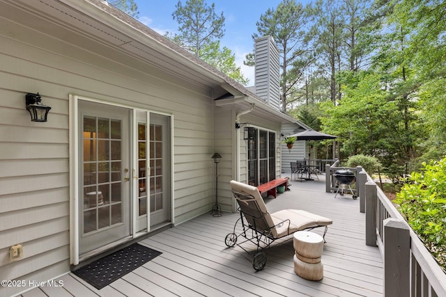 3 Merion Cir, Pinehurst, NC 28374 - wooden terrace featuring outdoor dining space