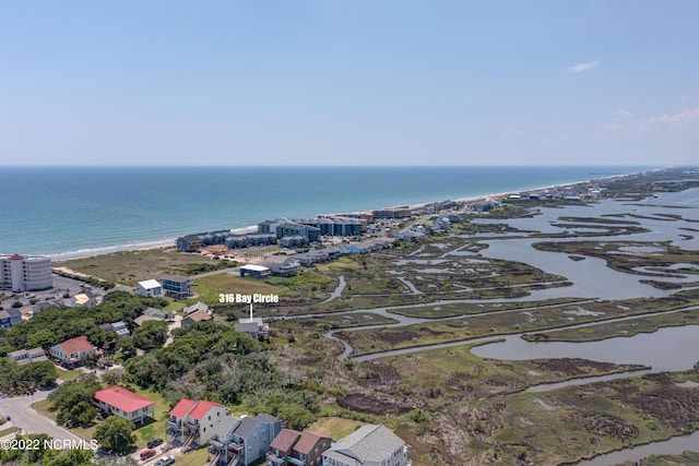 316 Bay Cir, North Topsail Beach, NC 28460 - aerial view of property and surrounding area featuring a nearby body of water