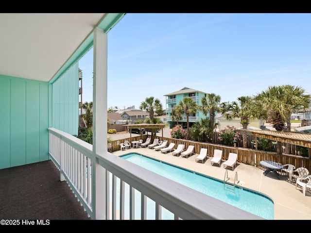 1013 Carolina Beach Ave N Unit 1F, Carolina Beach, NC 28428 - balcony with view of pool
