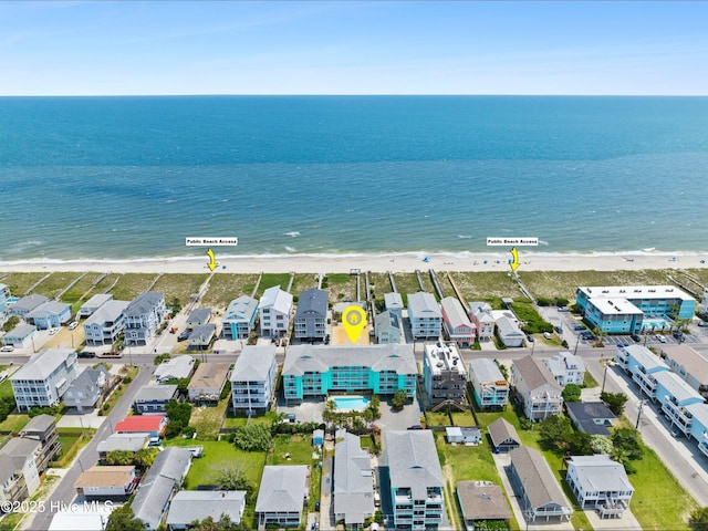 1013 Carolina Beach Ave N Unit 1F, Carolina Beach, NC 28428 - drone / aerial view of waterfront with a beach