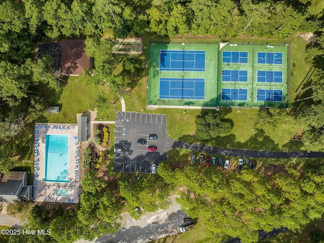 2 Pinewood Dr, Calabash, NC 28467 - drone / aerial view of a pool area