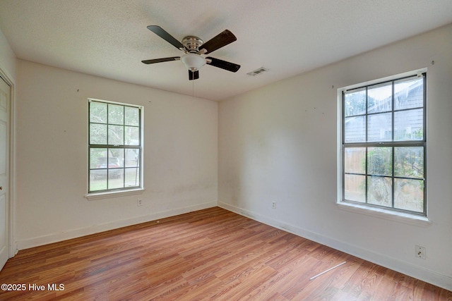 4448 Jamey Ct, Wilmington, NC 28405 - unfurnished room with light wood-style floors, baseboards, and ceiling fan