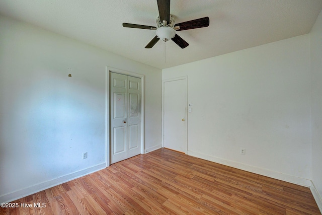 4448 Jamey Ct, Wilmington, NC 28405 - spare room with ceiling fan, light wood-type flooring, and baseboards