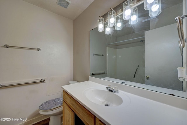 4448 Jamey Ct, Wilmington, NC 28405 - bathroom with toilet, vanity, and a shower