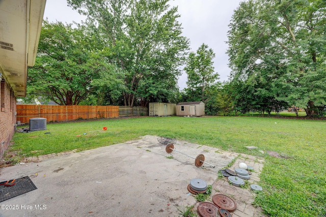 4448 Jamey Ct, Wilmington, NC 28405 - view of yard with a patio and central AC unit