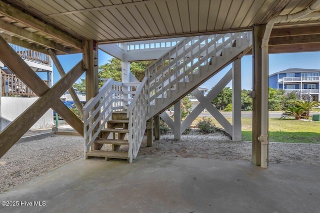939 Ocean Blvd W, Holden Beach, NC 28462 - view of patio featuring stairs