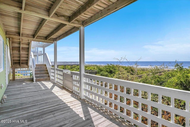 939 Ocean Blvd W, Holden Beach, NC 28462 - deck with a water view