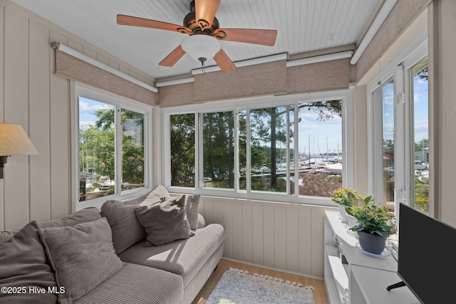 1404 Tosto Cir Apt 5, Oriental, NC 28571 - sunroom with wood finished floors