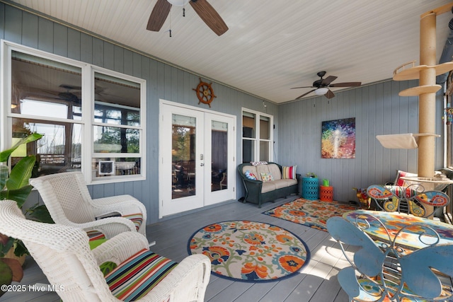 1404 Tosto Cir Apt 5, Oriental, NC 28571 - sunroom / solarium featuring french doors