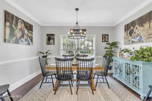 115 Norman Cir, Aberdeen, NC 28315 - dining space featuring wood finished floors, ornamental molding, and a chandelier