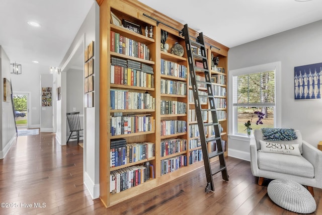 115 Norman Cir, Aberdeen, NC 28315 - sitting room featuring baseboards, hardwood / wood-style flooring, plenty of natural light, and recessed lighting