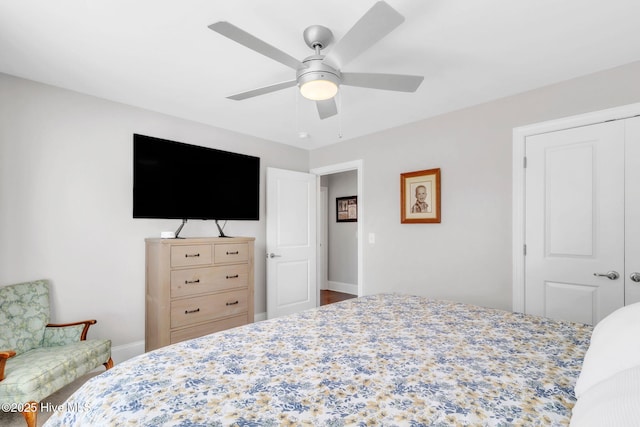 115 Norman Cir, Aberdeen, NC 28315 - bedroom featuring baseboards and a ceiling fan