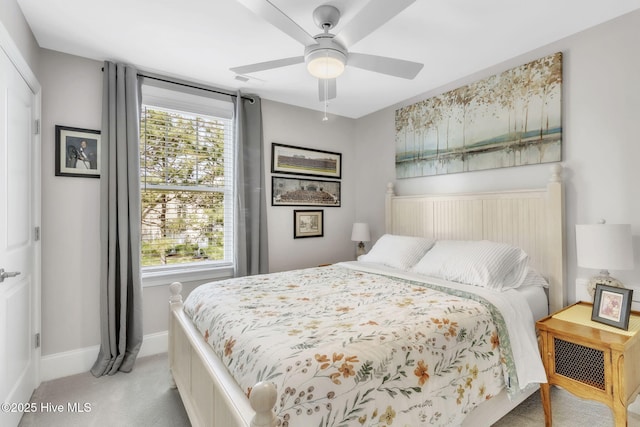 115 Norman Cir, Aberdeen, NC 28315 - bedroom with light carpet, multiple windows, baseboards, and ceiling fan
