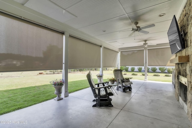 115 Norman Cir, Aberdeen, NC 28315 - view of patio / terrace featuring ceiling fan