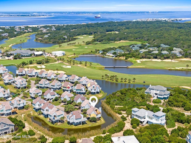305 S Bald Head Wynd Wynd Unit 16, Bald Head Island, NC 28461 - aerial view of residential area with a local golf course and a large body of water
