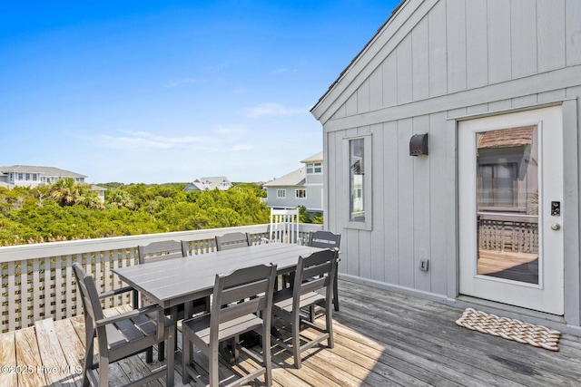 305 S Bald Head Wynd Wynd Unit 16, Bald Head Island, NC 28461 - wooden terrace featuring outdoor dining space
