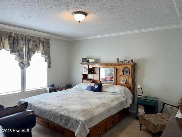 22541 Henry St, Laurel Hill, NC 28351 - carpeted bedroom with ornamental molding and a textured ceiling