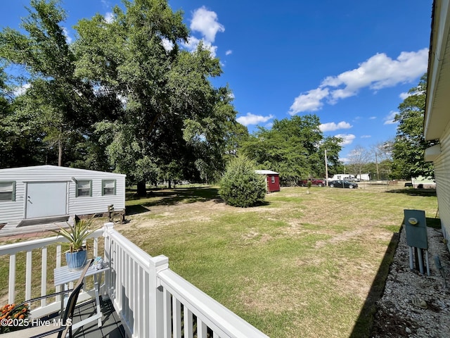 22541 Henry St, Laurel Hill, NC 28351 - view of green lawn with an outdoor structure
