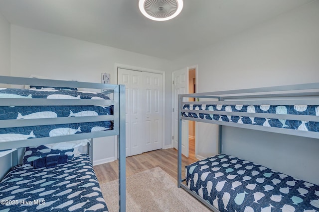 2006 N Shore Dr Unit B, Surf City, NC 28445 - bedroom featuring wood finished floors and a closet