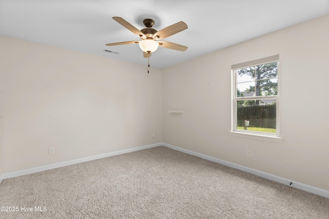 302 Boxwood Ct, Jacksonville, NC 28540 - carpeted empty room featuring baseboards and ceiling fan
