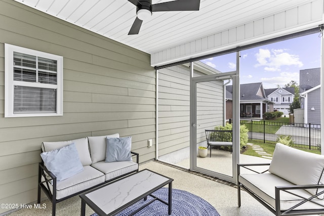 2212 Lakeside Cir, Wilmington, NC 28401 - sunroom featuring outdoor lounge area and ceiling fan