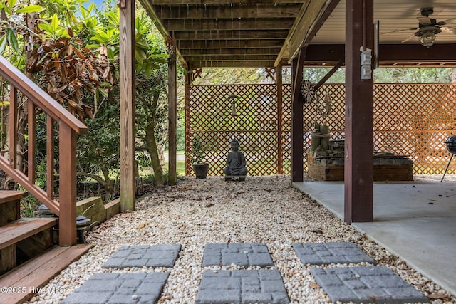 1005 Pirate Cove Cir, Oriental, NC 28571 - view of patio / terrace with ceiling fan