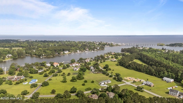1005 Pirate Cove Cir, Oriental, NC 28571 - view of property location with a large body of water and a tree filled landscape