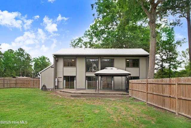4969 Redman Rd, Rocky Mount, NC 27803 - back of house with a gazebo and metal roof
