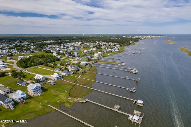 291 Live Oak Rd, Newport, NC 28570 - aerial view of property's location with a large body of water and nearby suburban area