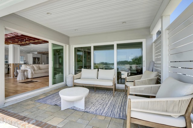 1205 Kings Lndg, Hampstead, NC 28443 - sunroom featuring an outdoor living space
