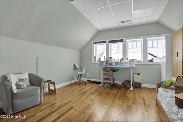 1205 Kings Lndg, Hampstead, NC 28443 - office featuring vaulted ceiling, wood finished floors, and baseboards