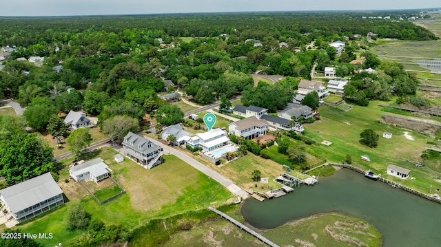 1205 Kings Lndg, Hampstead, NC 28443 - drone / aerial view of a large body of water and a forest