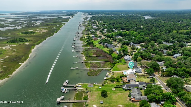 1205 Kings Lndg, Hampstead, NC 28443 - drone / aerial view of a nearby body of water