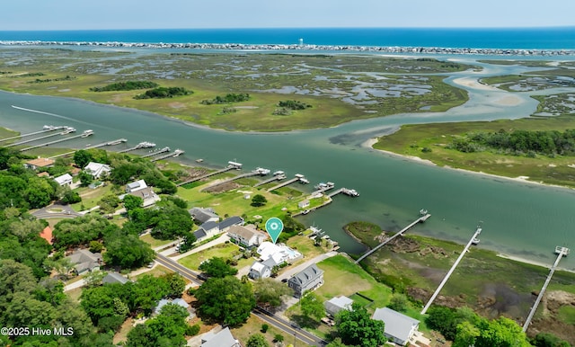 1205 Kings Lndg, Hampstead, NC 28443 - drone / aerial view of a large body of water