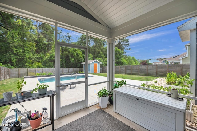 7869 Champlain Dr, Wilmington, NC 28412 - sunroom / solarium featuring vaulted ceiling