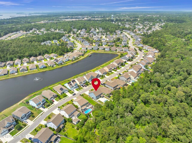 7869 Champlain Dr, Wilmington, NC 28412 - aerial view of property and surrounding area with a nearby body of water and nearby suburban area