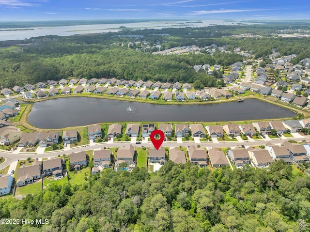 7869 Champlain Dr, Wilmington, NC 28412 - aerial overview of property's location featuring nearby suburban area and a large body of water
