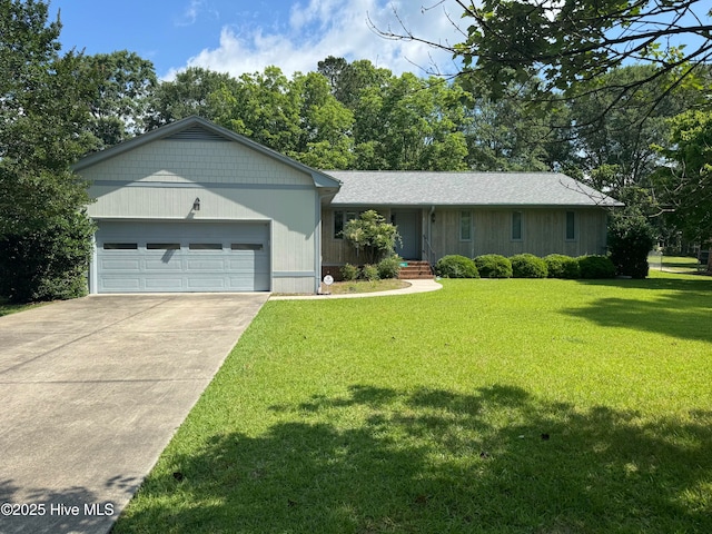 300 Rockledge Rd, New Bern, NC 28562 - single story home with driveway, a garage, and a front yard
