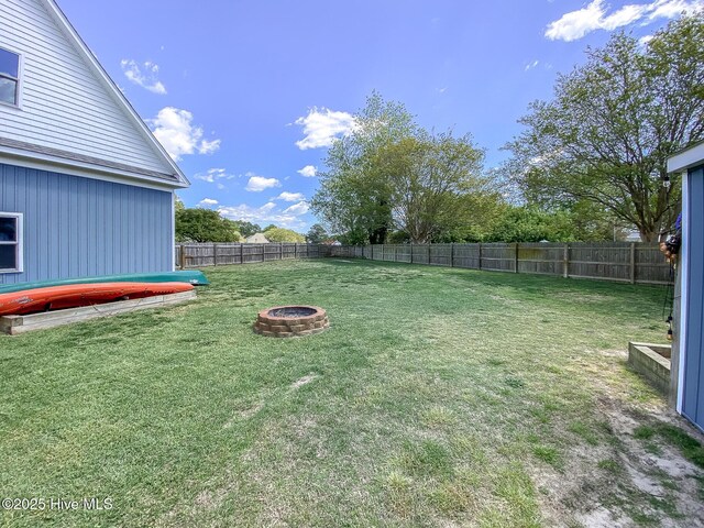 106 Sound Shore Dr, Currituck, NC 27929 - view of yard featuring a fire pit