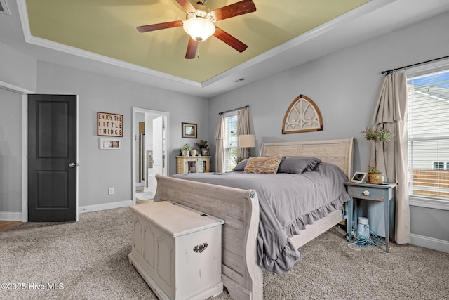 456 N Prince Henry Way, Cameron, NC 28326 - bedroom with light colored carpet, baseboards, and a ceiling fan