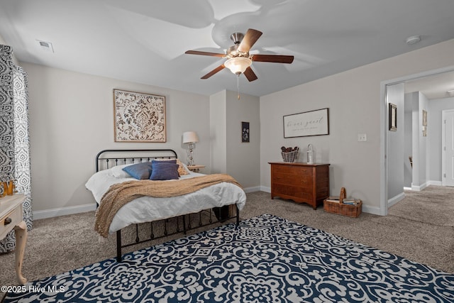 456 N Prince Henry Way, Cameron, NC 28326 - carpeted bedroom featuring ceiling fan and baseboards