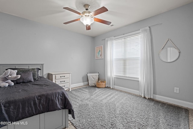 456 N Prince Henry Way, Cameron, NC 28326 - bedroom with carpet floors, baseboards, and ceiling fan