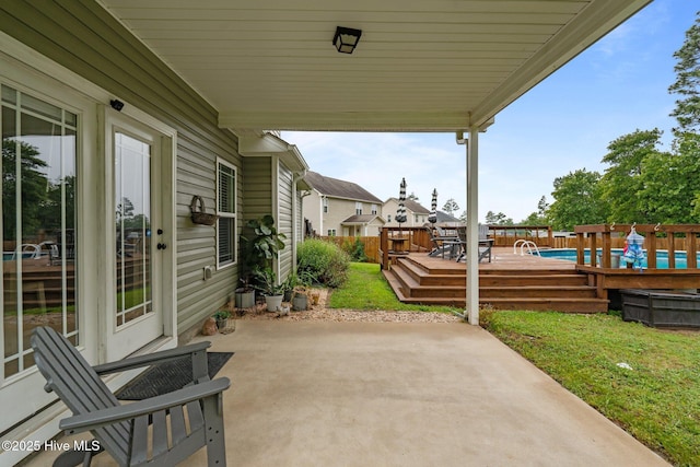 456 N Prince Henry Way, Cameron, NC 28326 - view of patio with a deck