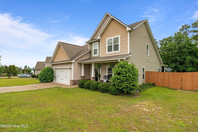 456 N Prince Henry Way, Cameron, NC 28326 - craftsman inspired home with covered porch, driveway, an attached garage, roof with shingles, and board and batten siding